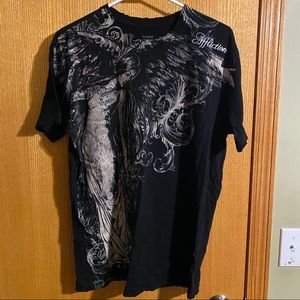 Black affliction shirt with woman on it